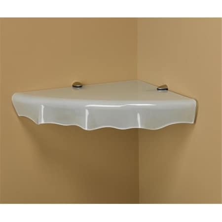 Amore Designs Amore Designs CPTSOYSTERCOR Concepts Oyster Opaque Glass Shelf; 16 x 16 in. CPTSOYSTERCOR